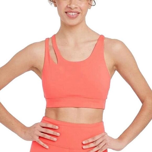 Joy Lab Pink/Coral Sports Bra Size Medium - Picture 1 of 8